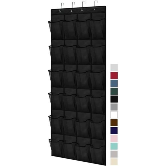 Shoe Holder Rack for Over the Door 24 Mesh Pockets Hold up to 40 Pounds Shoes - Picture 1 of 6
